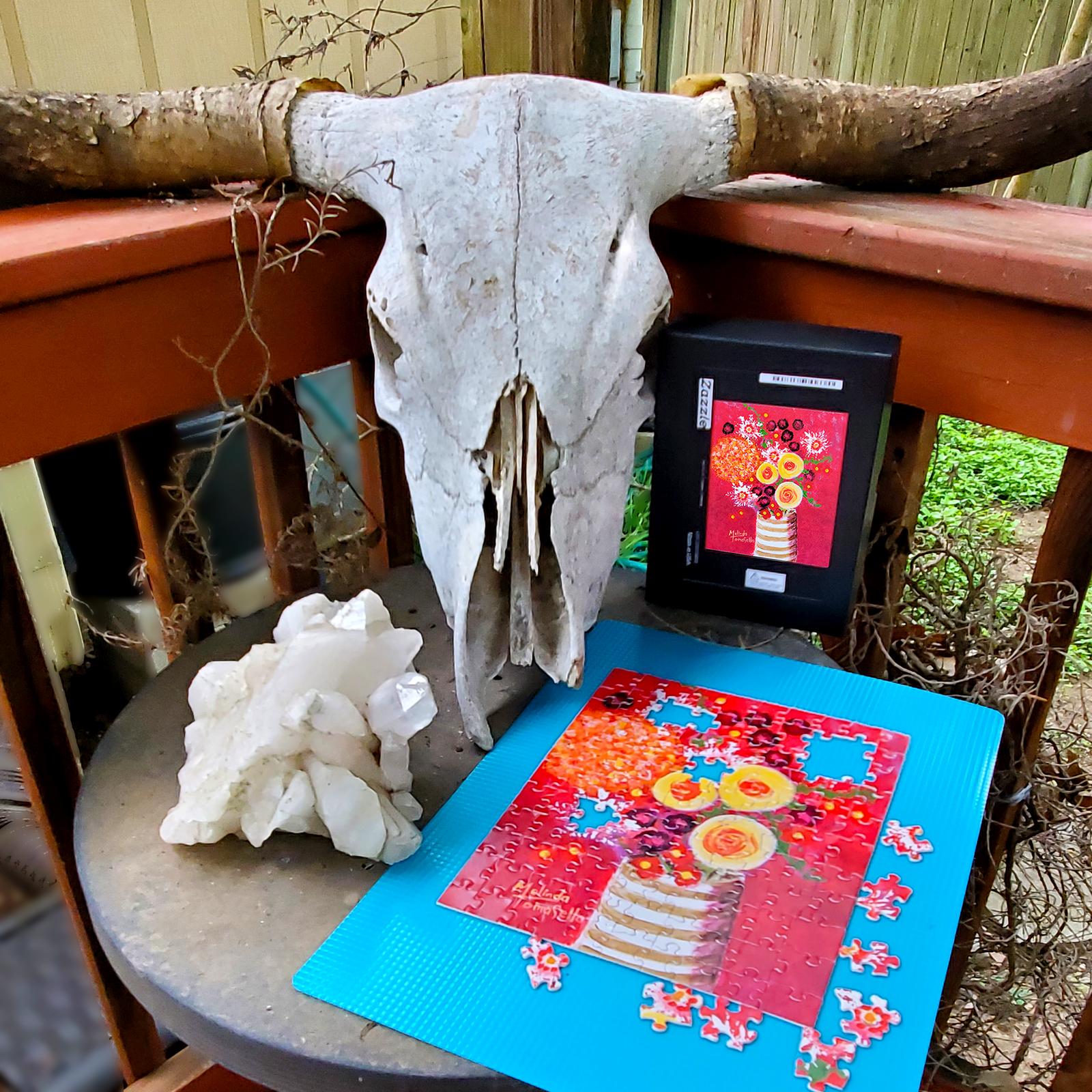 8x 10 inch travel puzzles on the Go in Austin Texas featuring Hill Country wild flowers