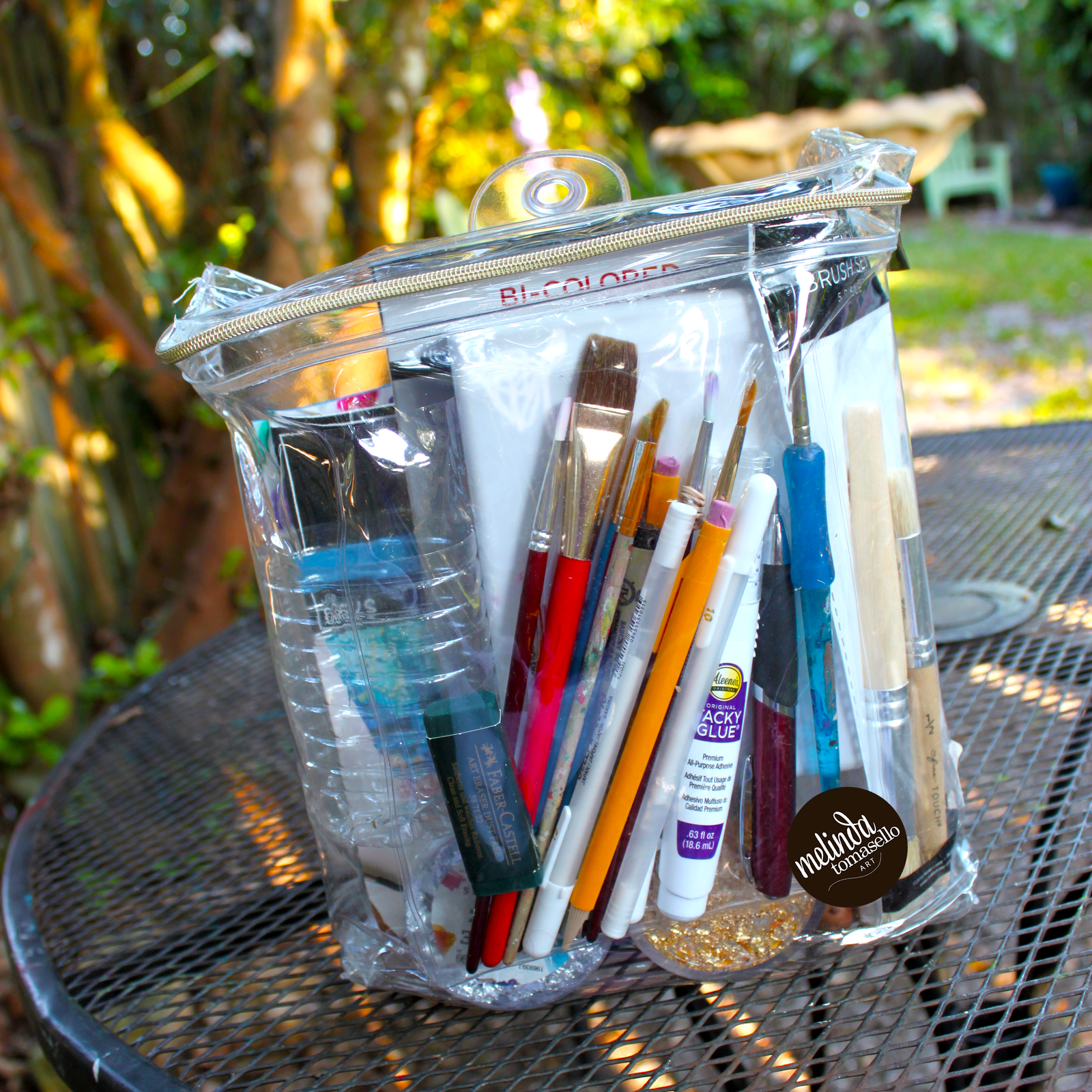 travel size art supply kit by Melinda Tomasello Art