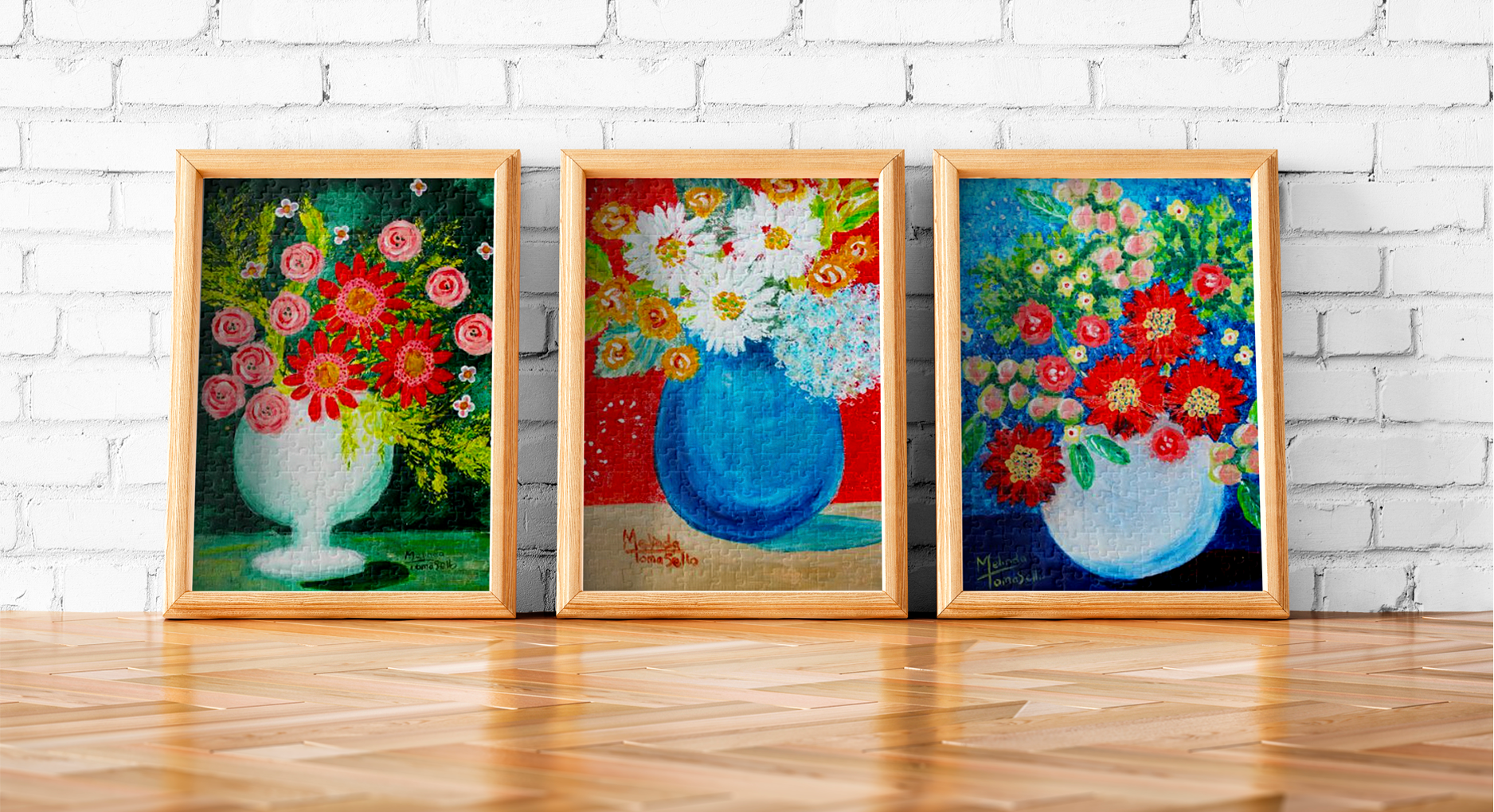 Melinda Tomasello art impressionistic colorful floral painting gallery ensemble